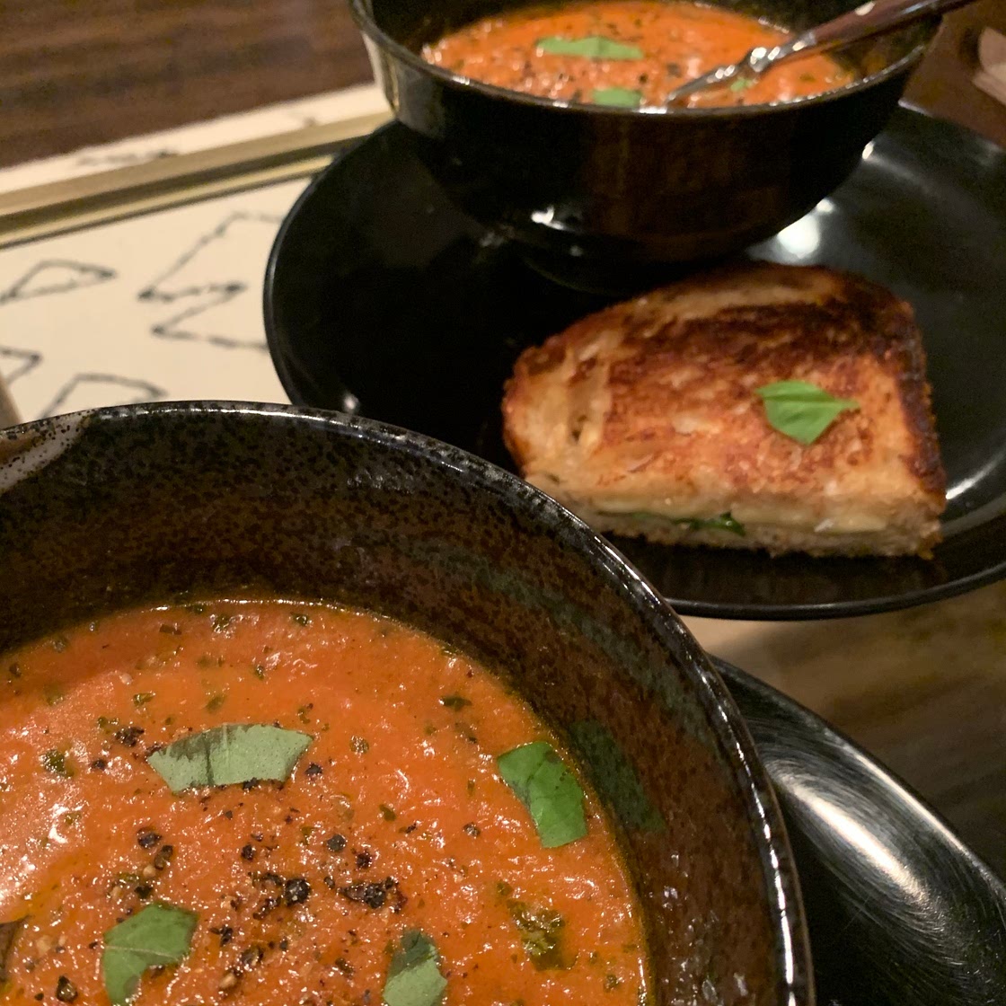 Tomato Soup & Brie Grilled Cheese