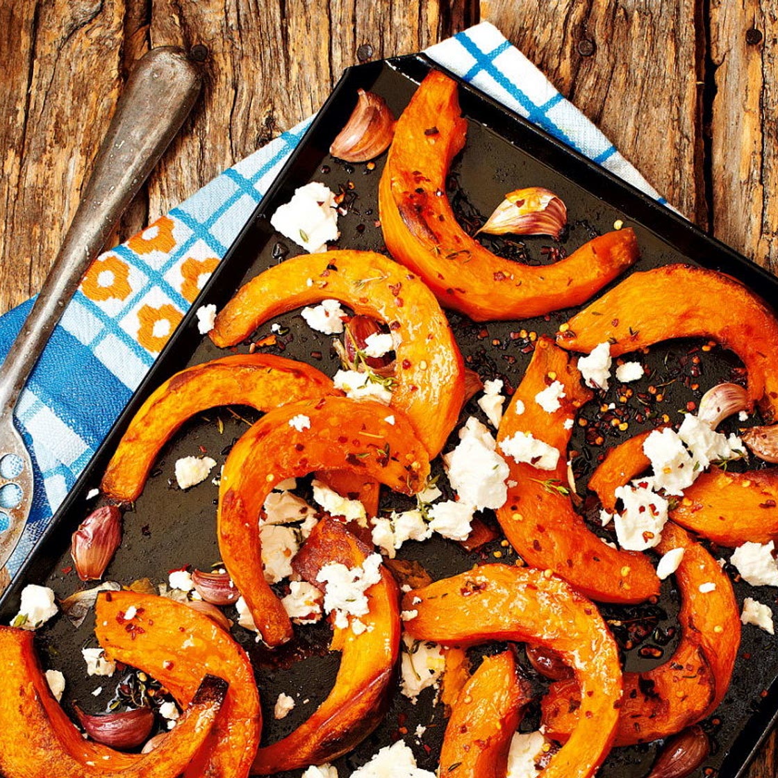roasted pumpkin and feta