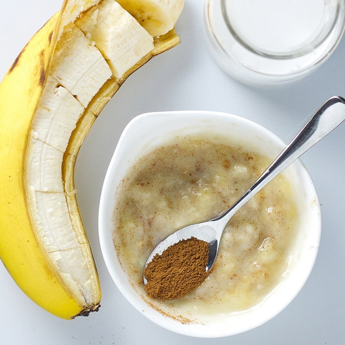 Banana + Coconut Milk + Cinnamon Baby Food Recipe