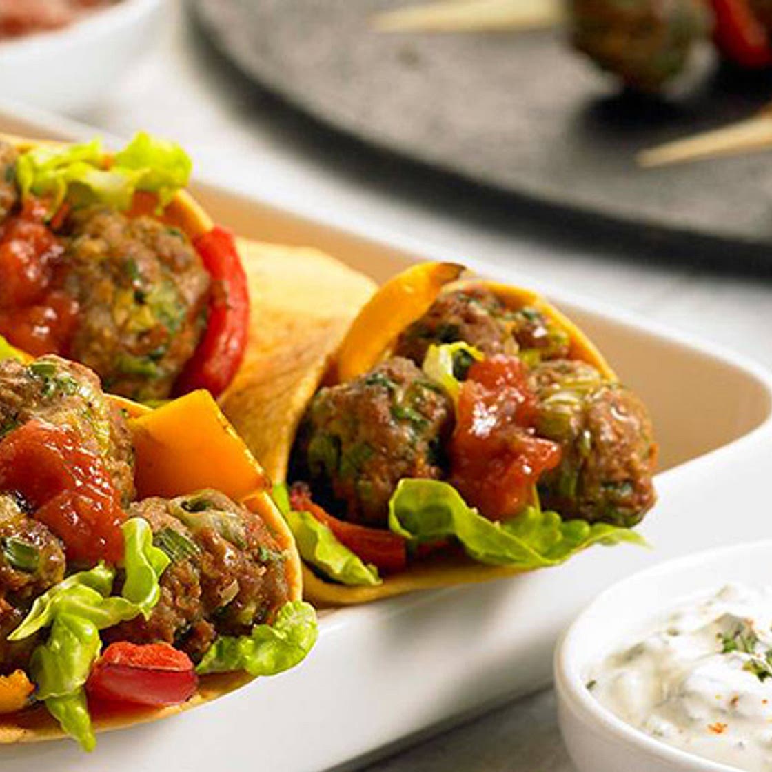Lamb Albondigas Meatball Fajitas