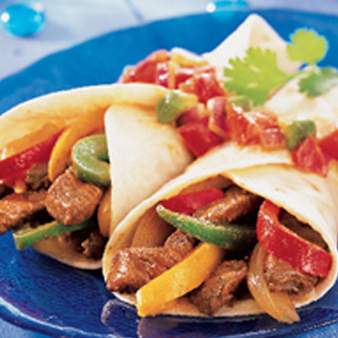 Beef Fajitas with Guacamole Salsa