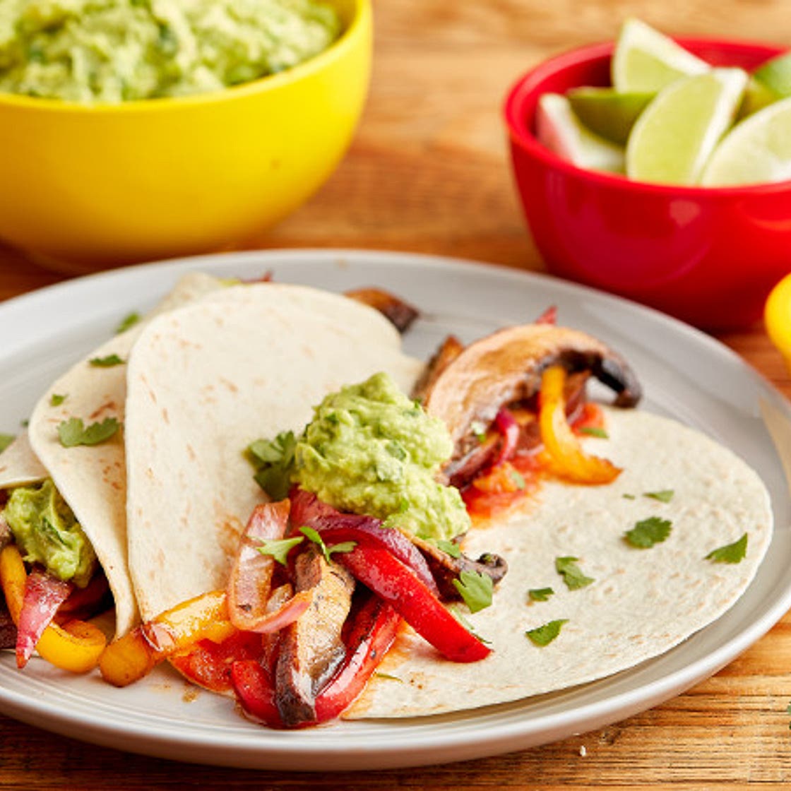 Vegan Portobello Mushroom & Pepper Fajitas