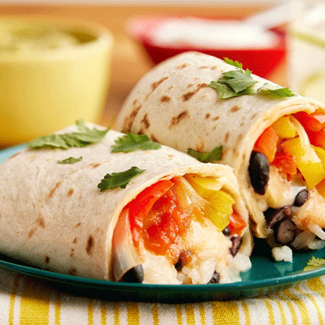 Vegetarian Fajita Burritos