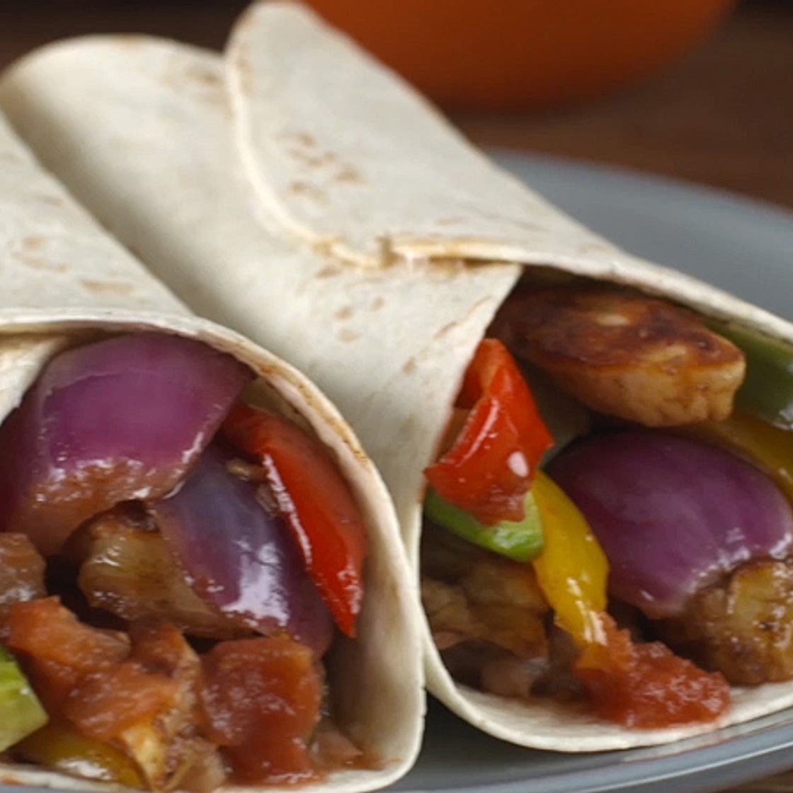 Roasted Halloumi & Vegetable Fajitas