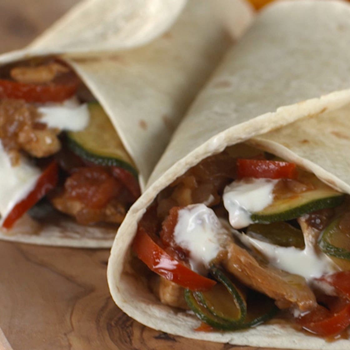 Chicken and Courgette Fajitas