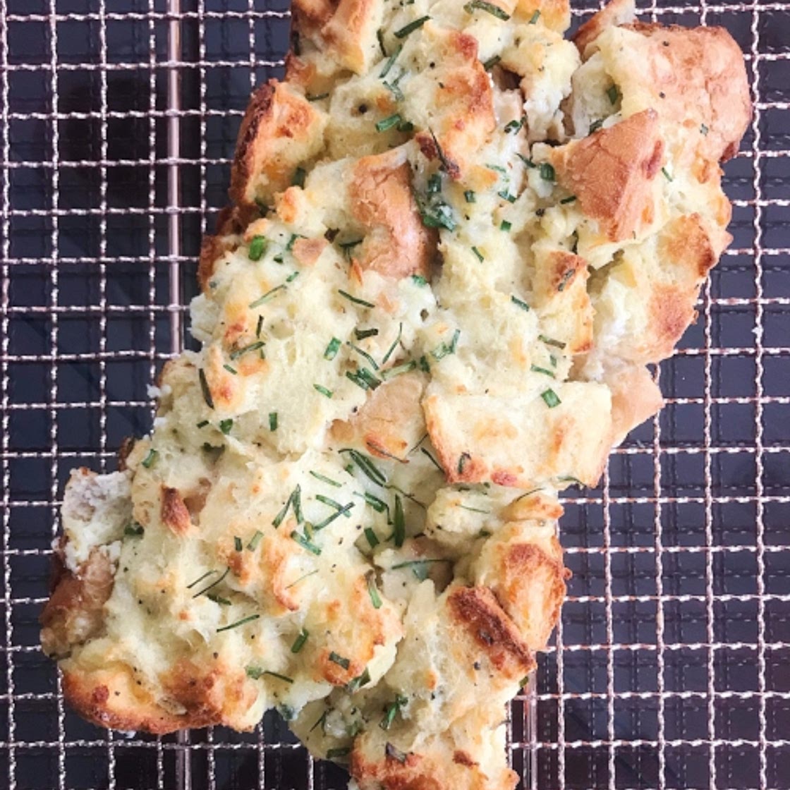 Savory Overnight French Toast Bake - XO&So: Vegetarian Comfort Food