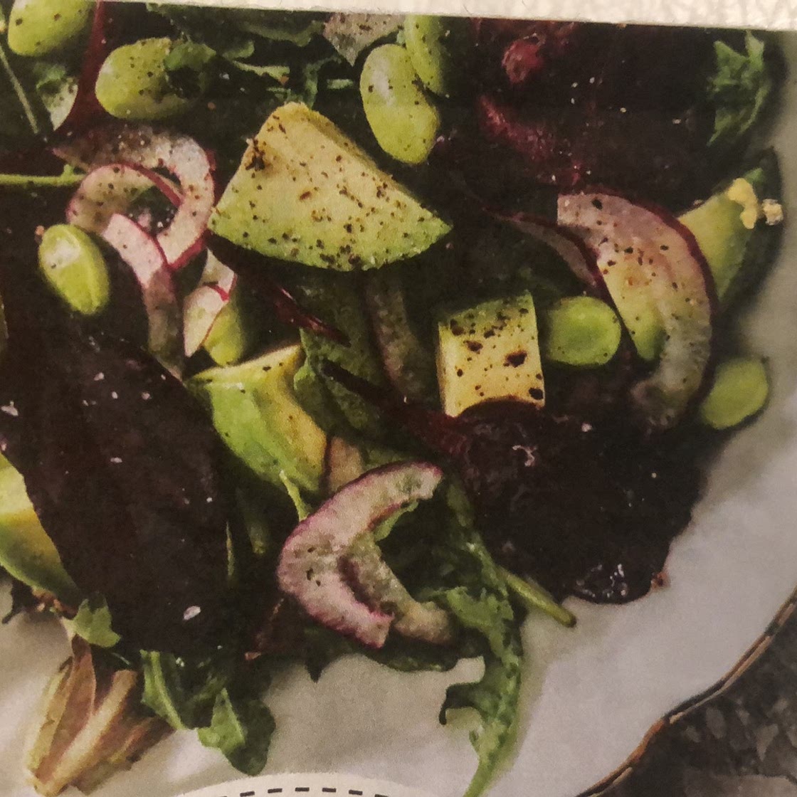 Sallad m avokado o sojabönor