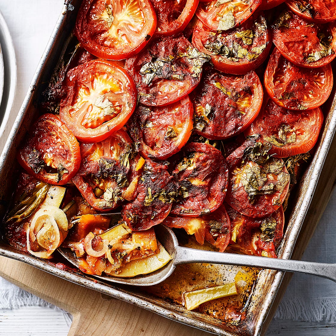 Cornish briam (roasted vegetable traybake)