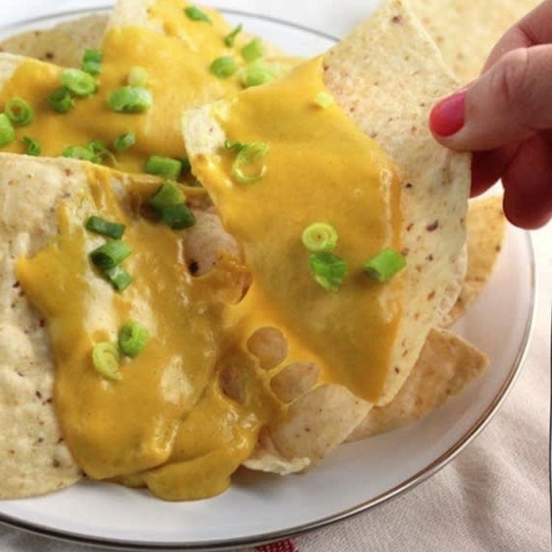 Melty Stretchy Gooey Vegan Nacho Cheese - It Doesn't Taste Like Chicken