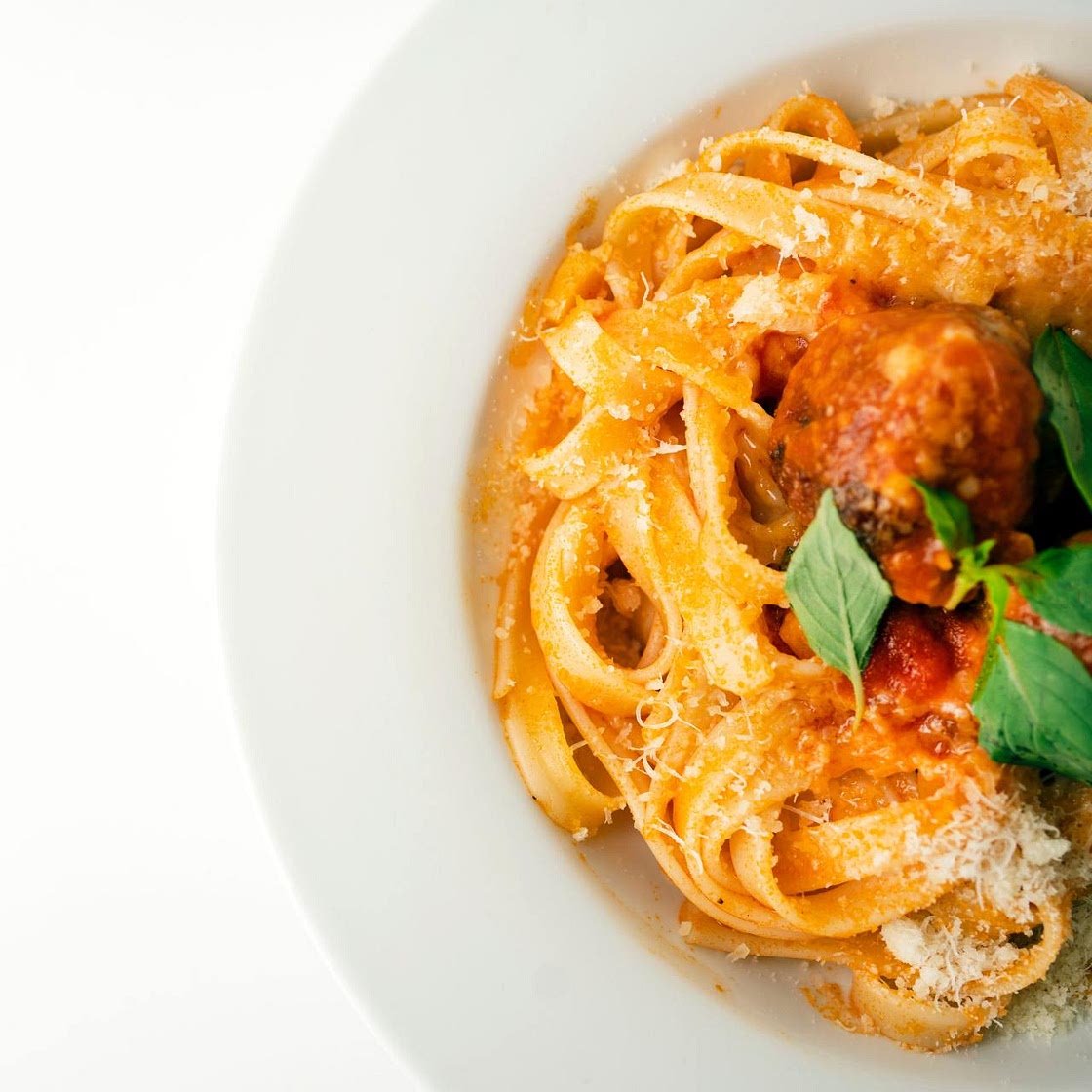 Spaghetti with Meatballs + Aperol Spritz