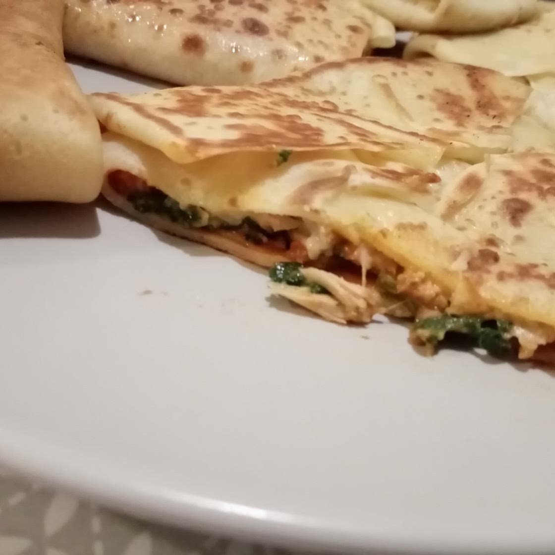 Crepe salé au epinard