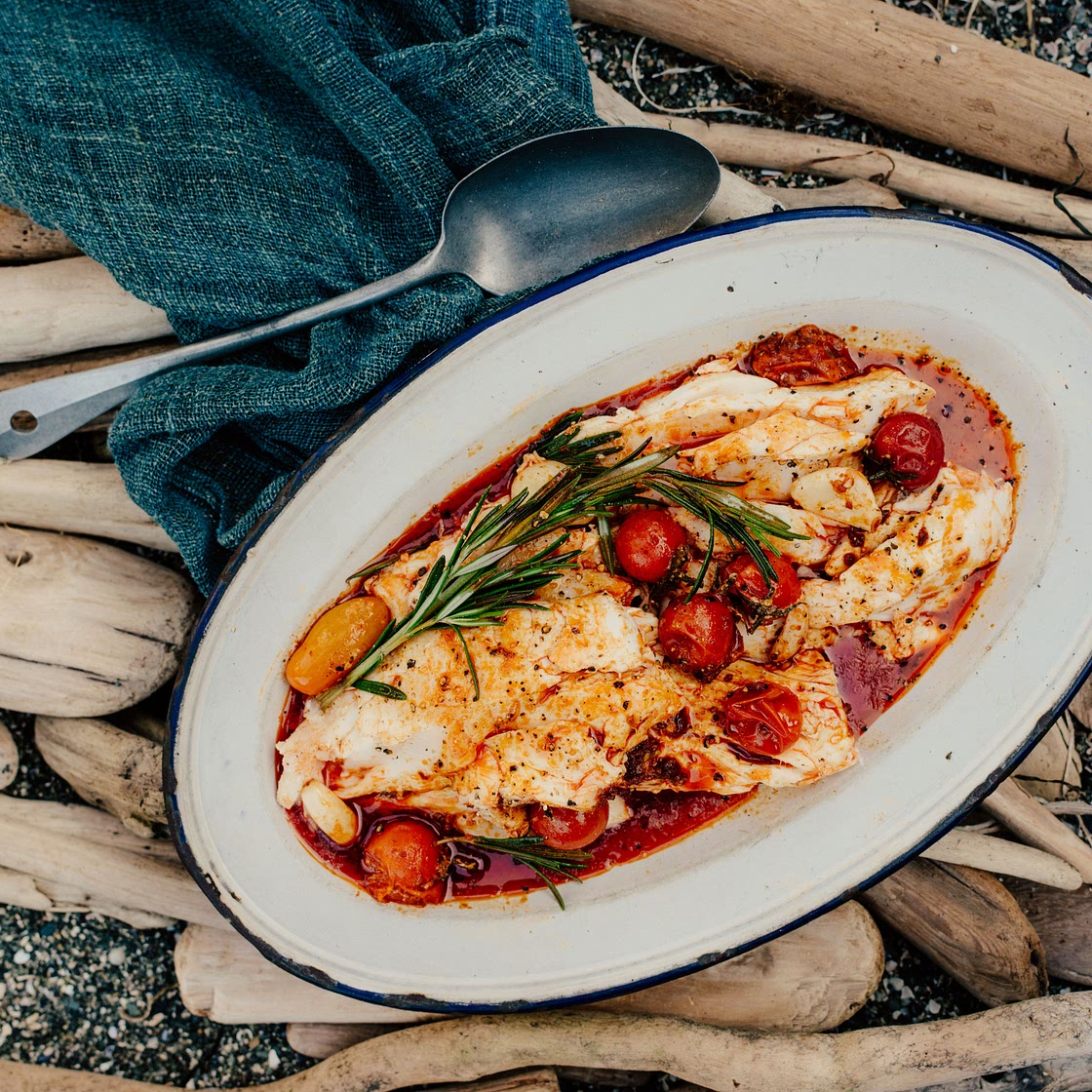 Halibut With Sausage