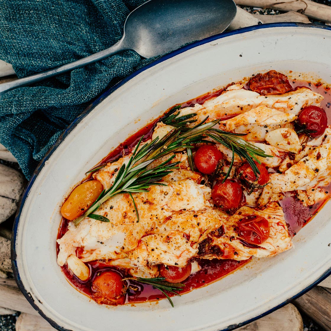 Halibut With Sausage