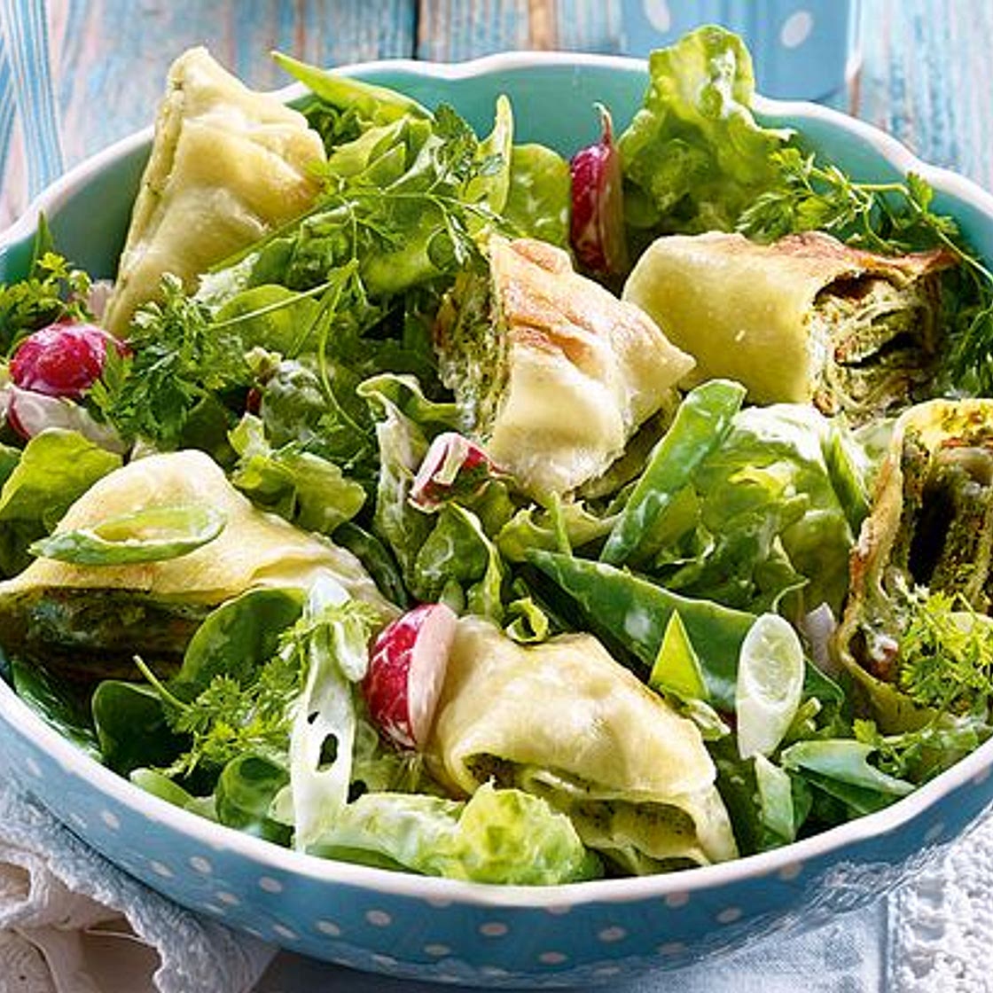 Feierabendsalat mit Maultaschen