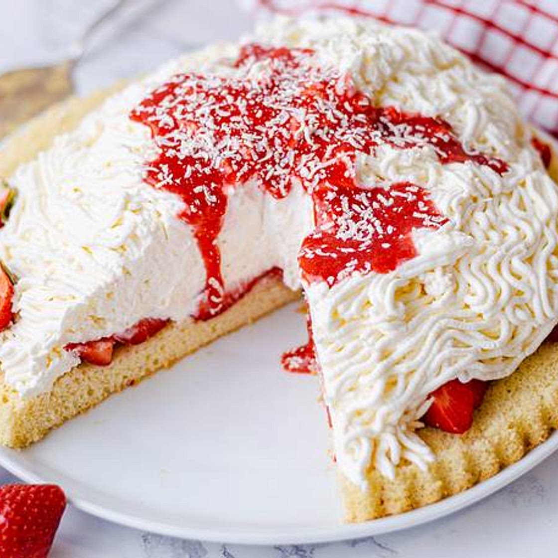 Spaghettieis-Kuchen