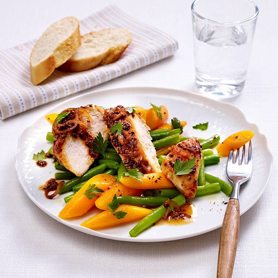 30-Minuten-Hähnchen mit Aprikosen-Bier-Soße