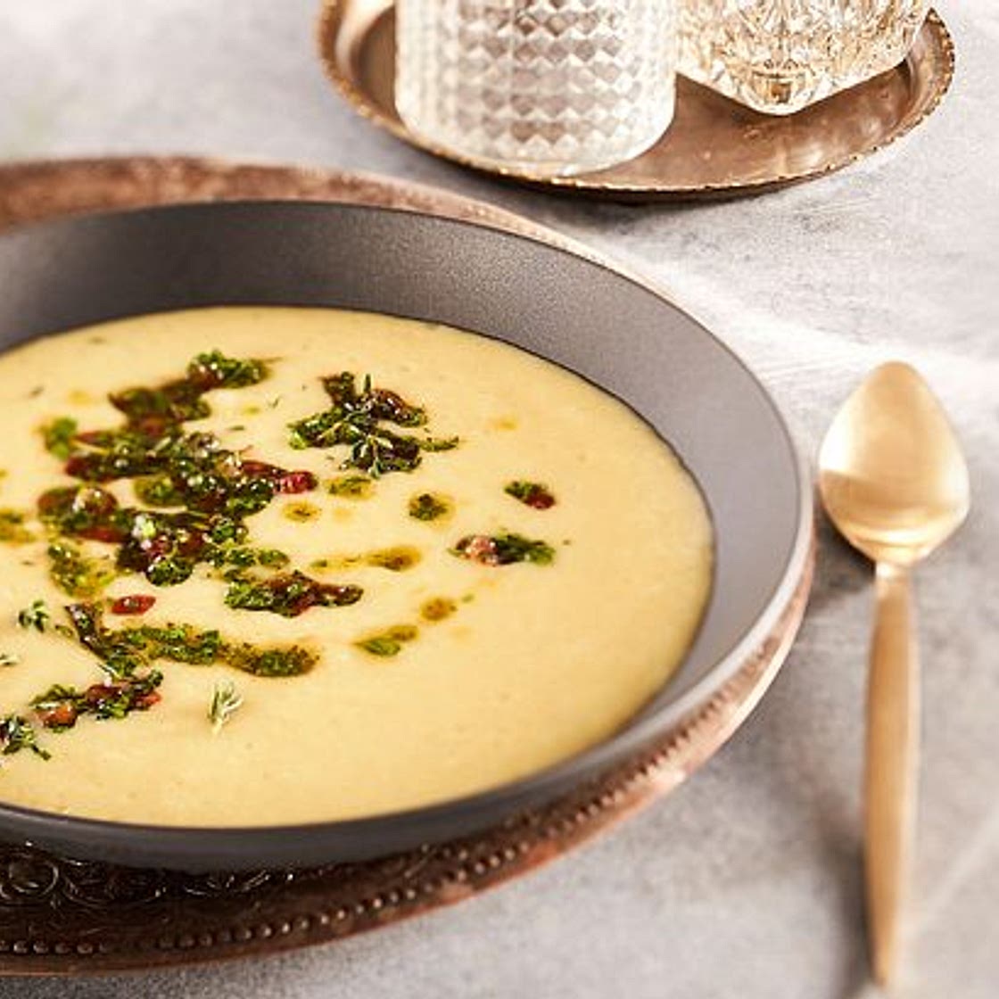 Berliner S(ch)nack Kartoffelsuppe mit Speckstippe