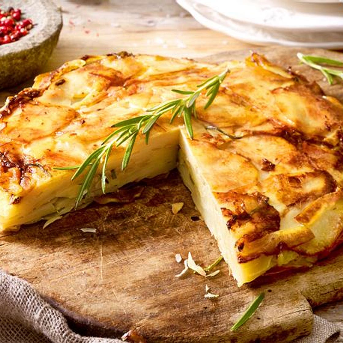 Kartoffel-Kuchen mit Bergkäse