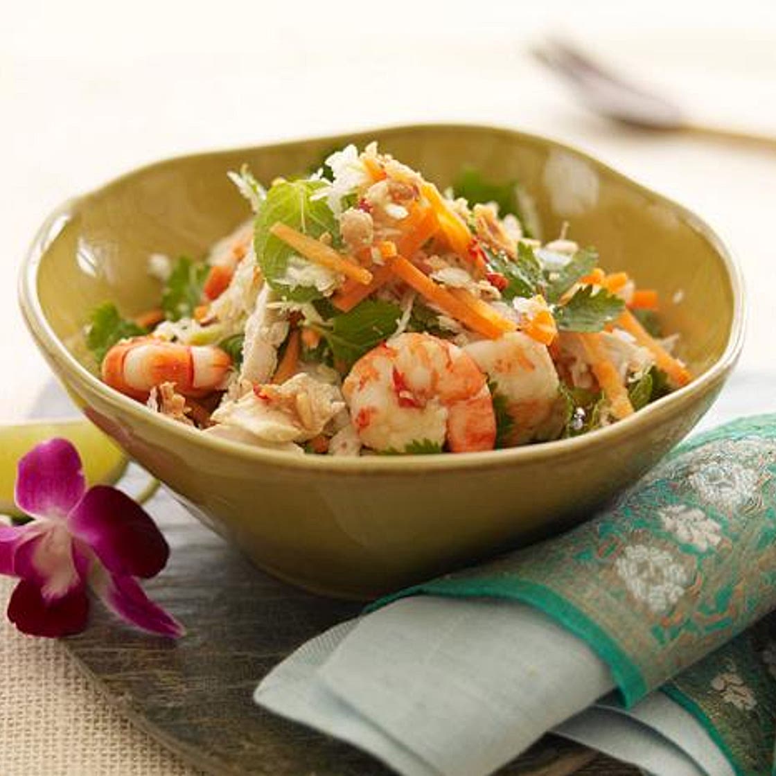Vietnam: Hähnchen-Garnelen-Salat