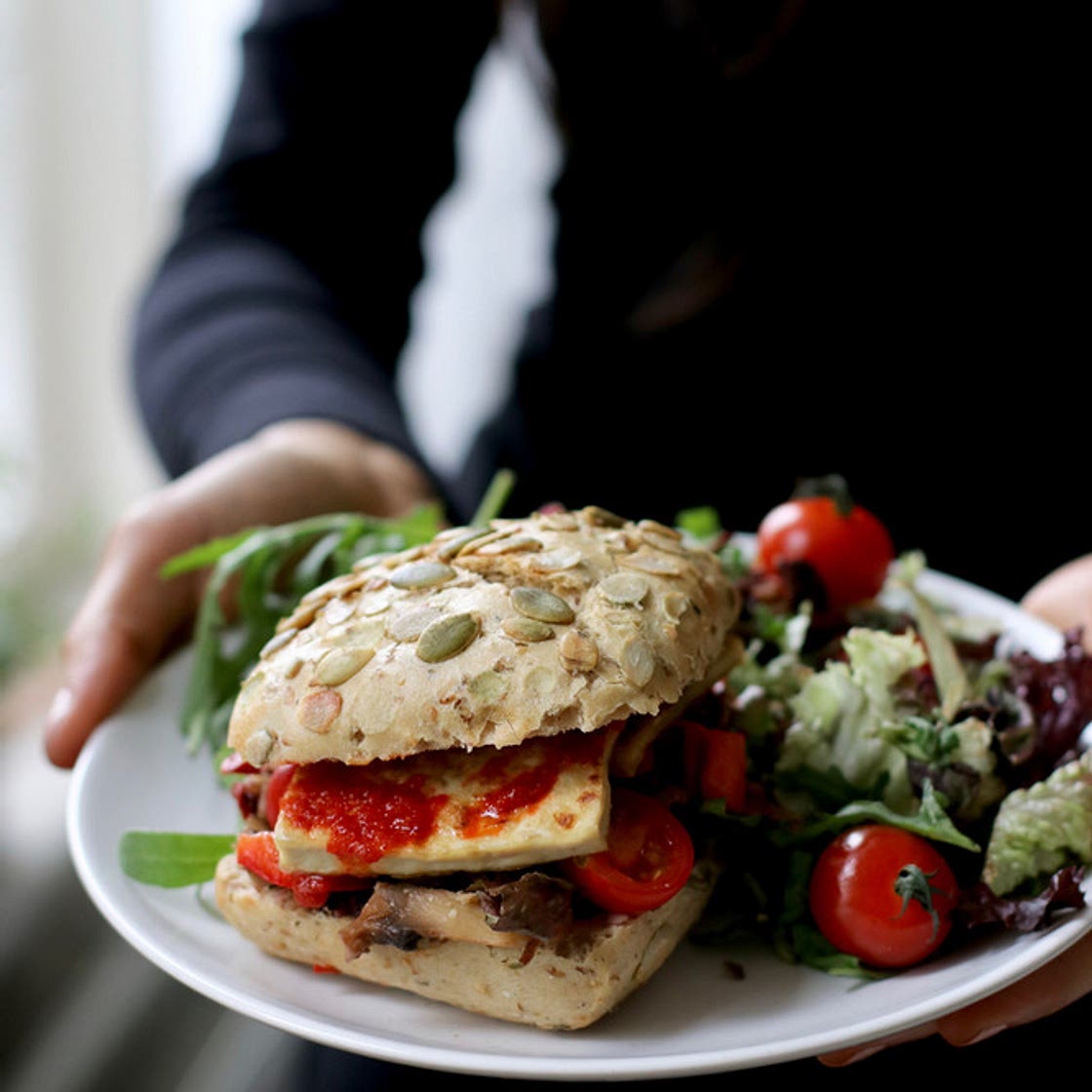 Tofu Tapenade Sandwich