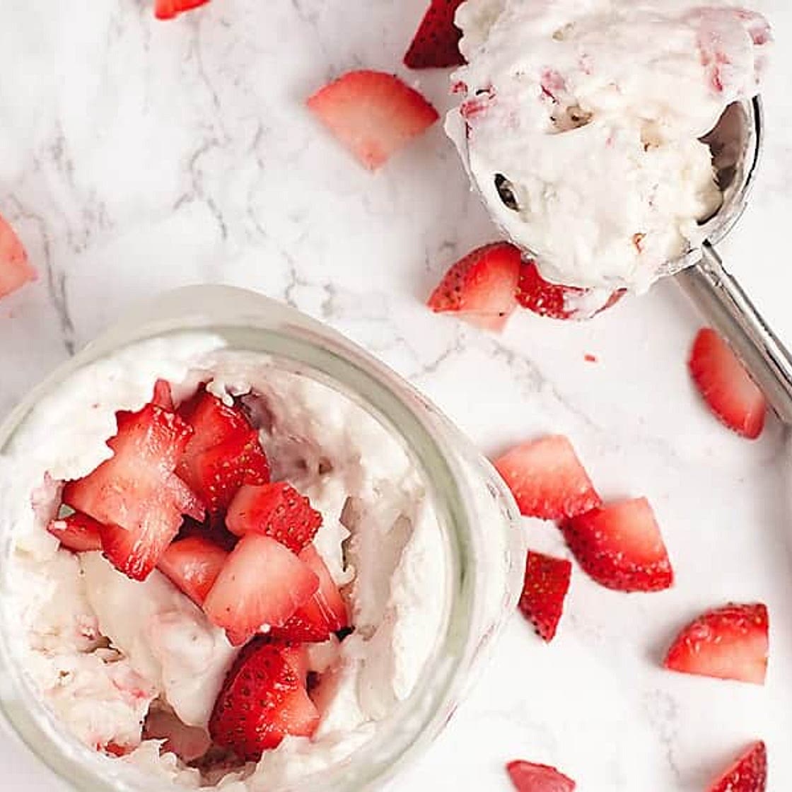 Low Carb Ice Cream - Strawberry Cheesecake