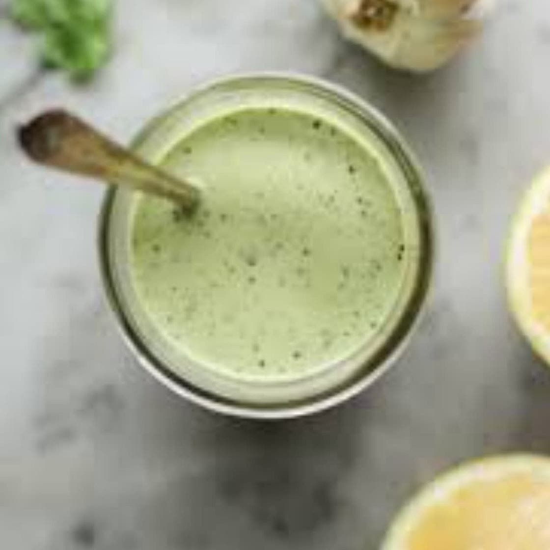 Lemon herb tahini salad dressing