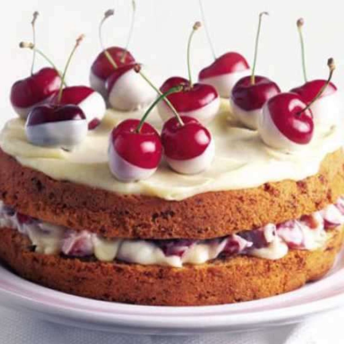 Chocolate Dipped Cherry Cake