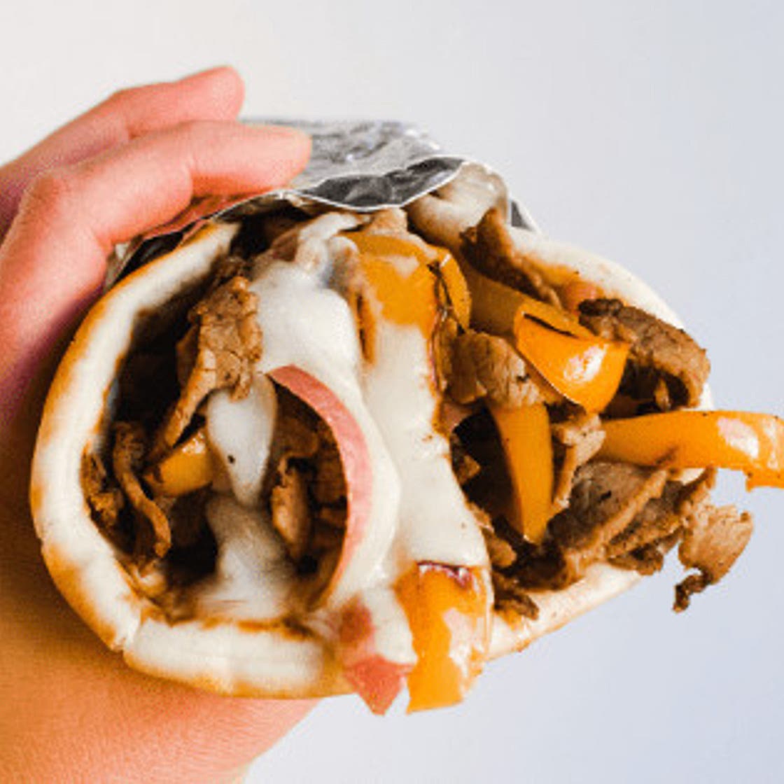 Stay Fit Mom - Philly Cheesesteak Pita