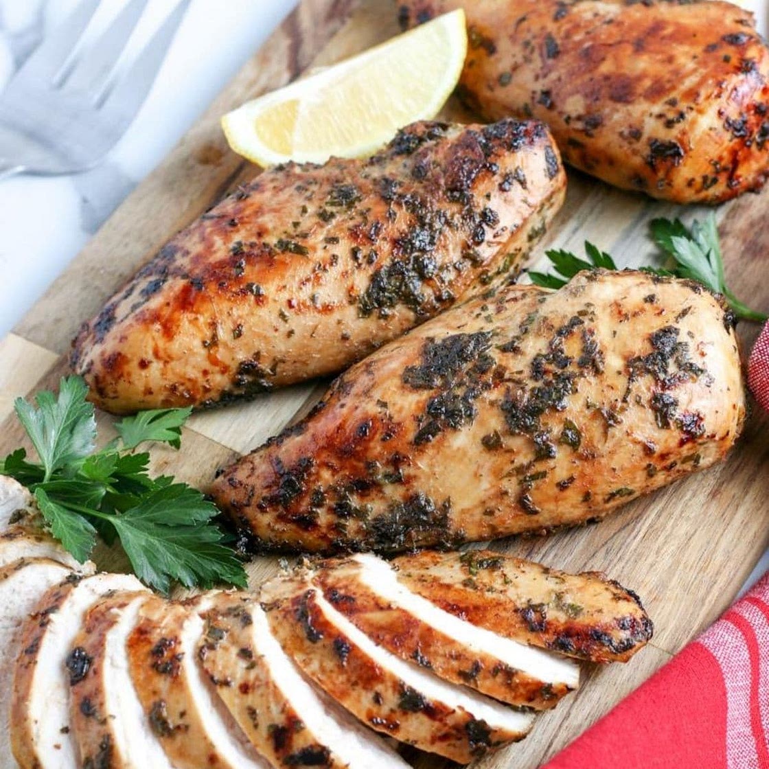 Air Fryer Marinated Chicken Breasts (No Breading)
