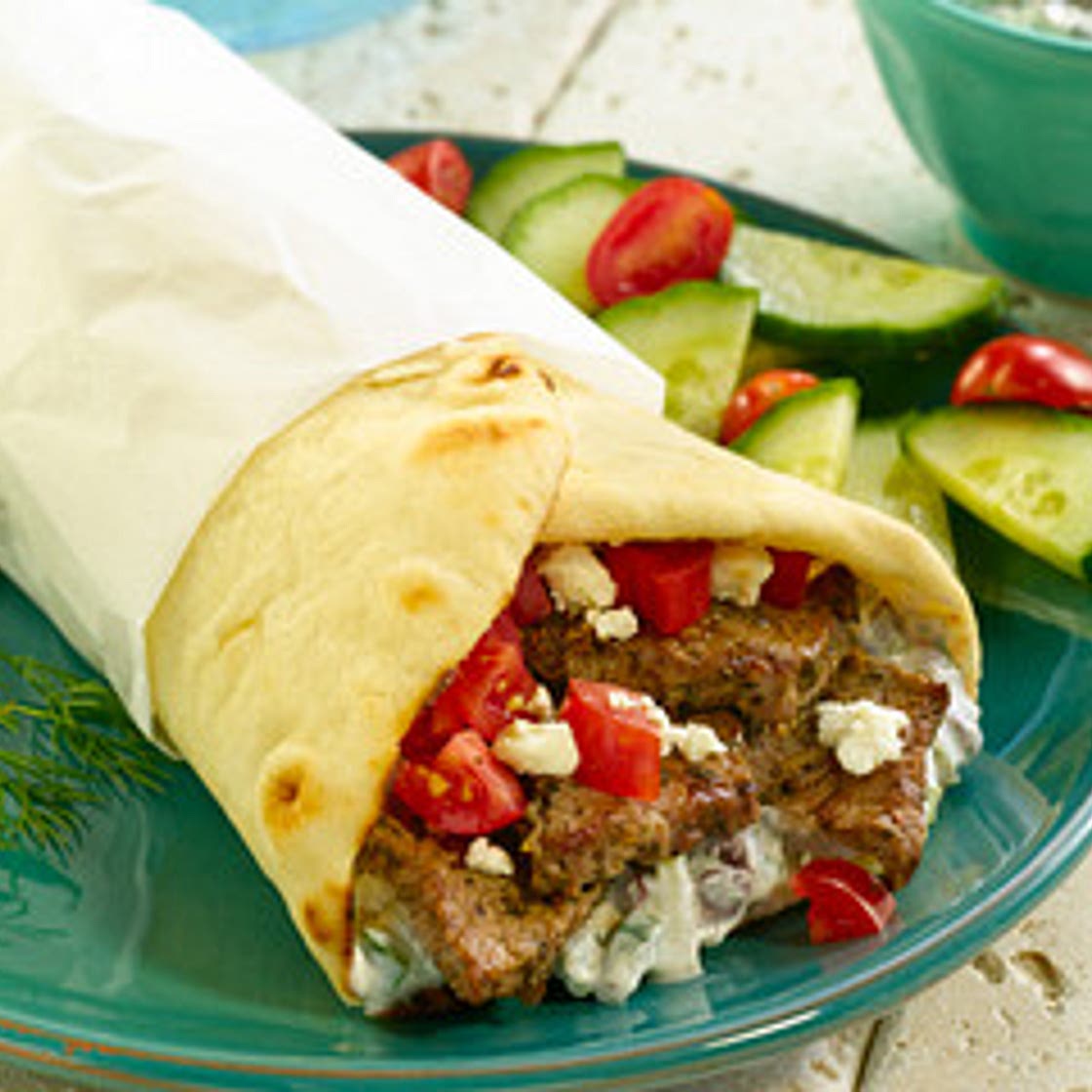 Tzatziki-Sauced Greek Steak Wraps
