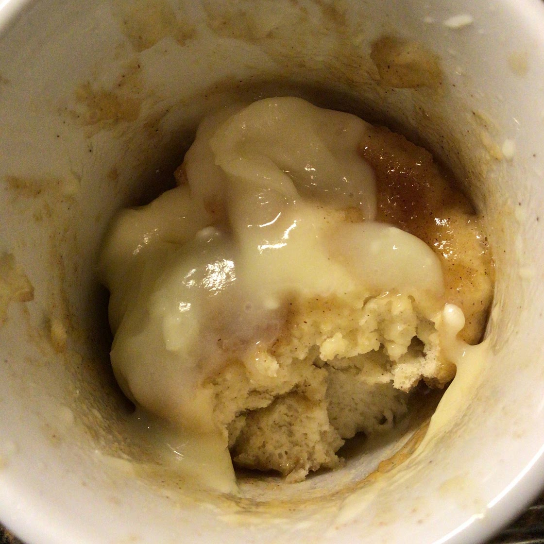 Cinnamon roll in a mug