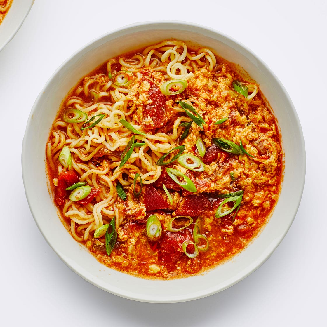 Tomato and Egg Drop Noodle Soup