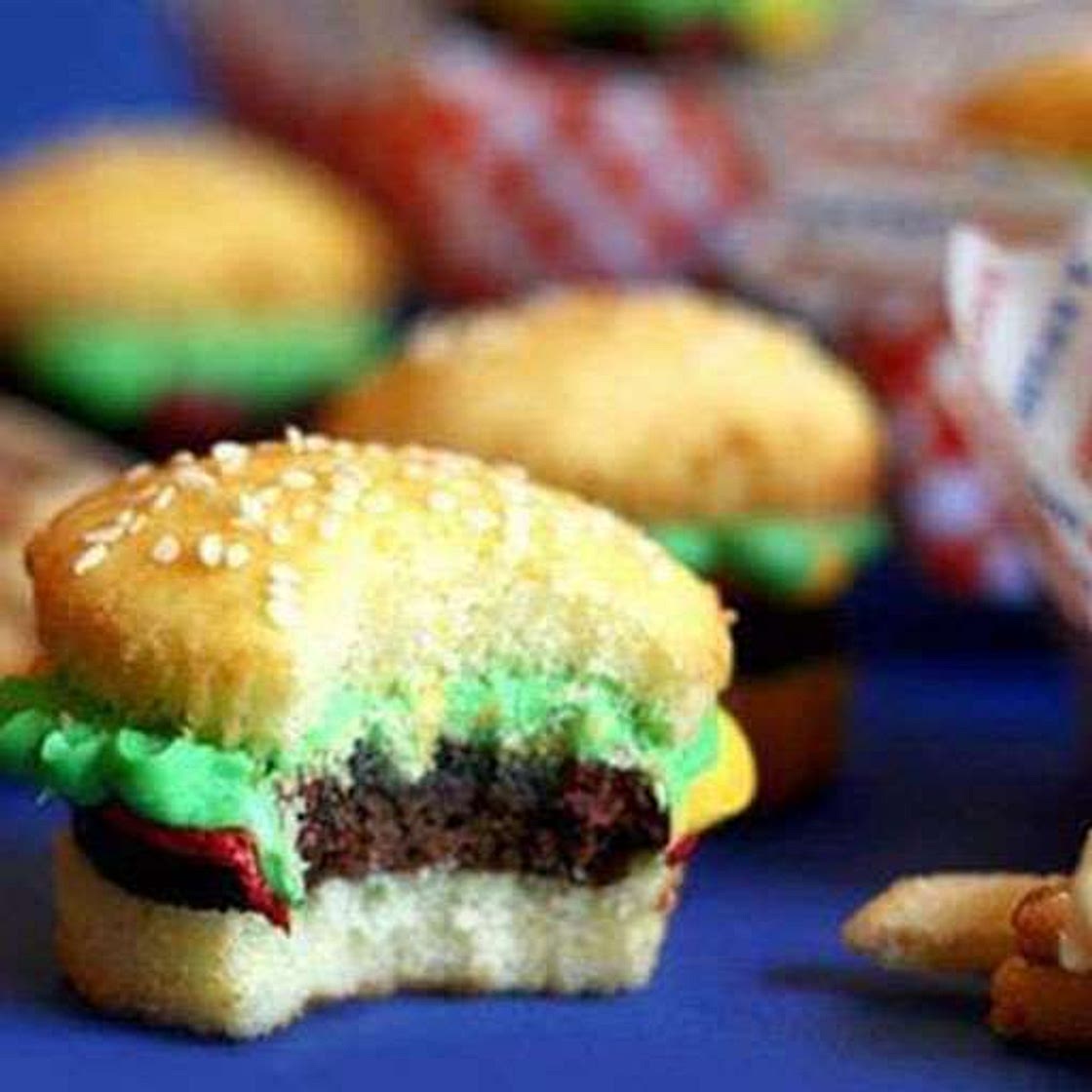 Hamburger Cupcakes and Sugar Cookie Fries