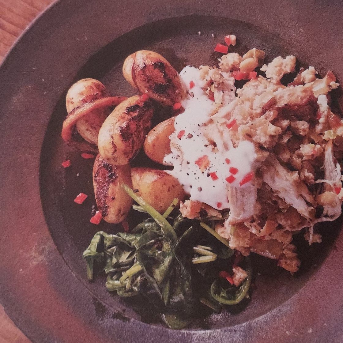 Peruvian style Chili and Garlic chicken with new potatoes