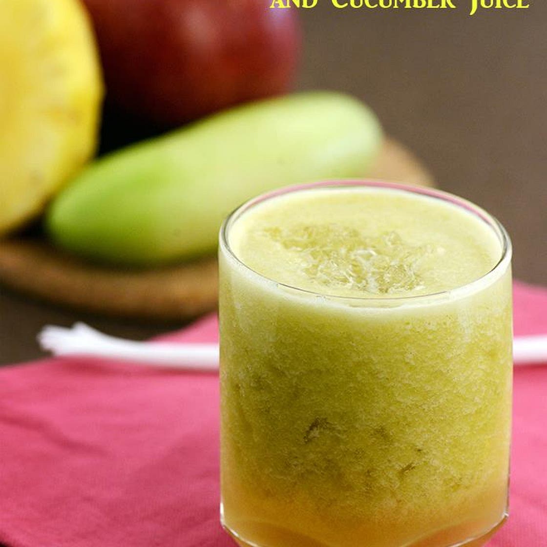 Cucumber and apple juice top