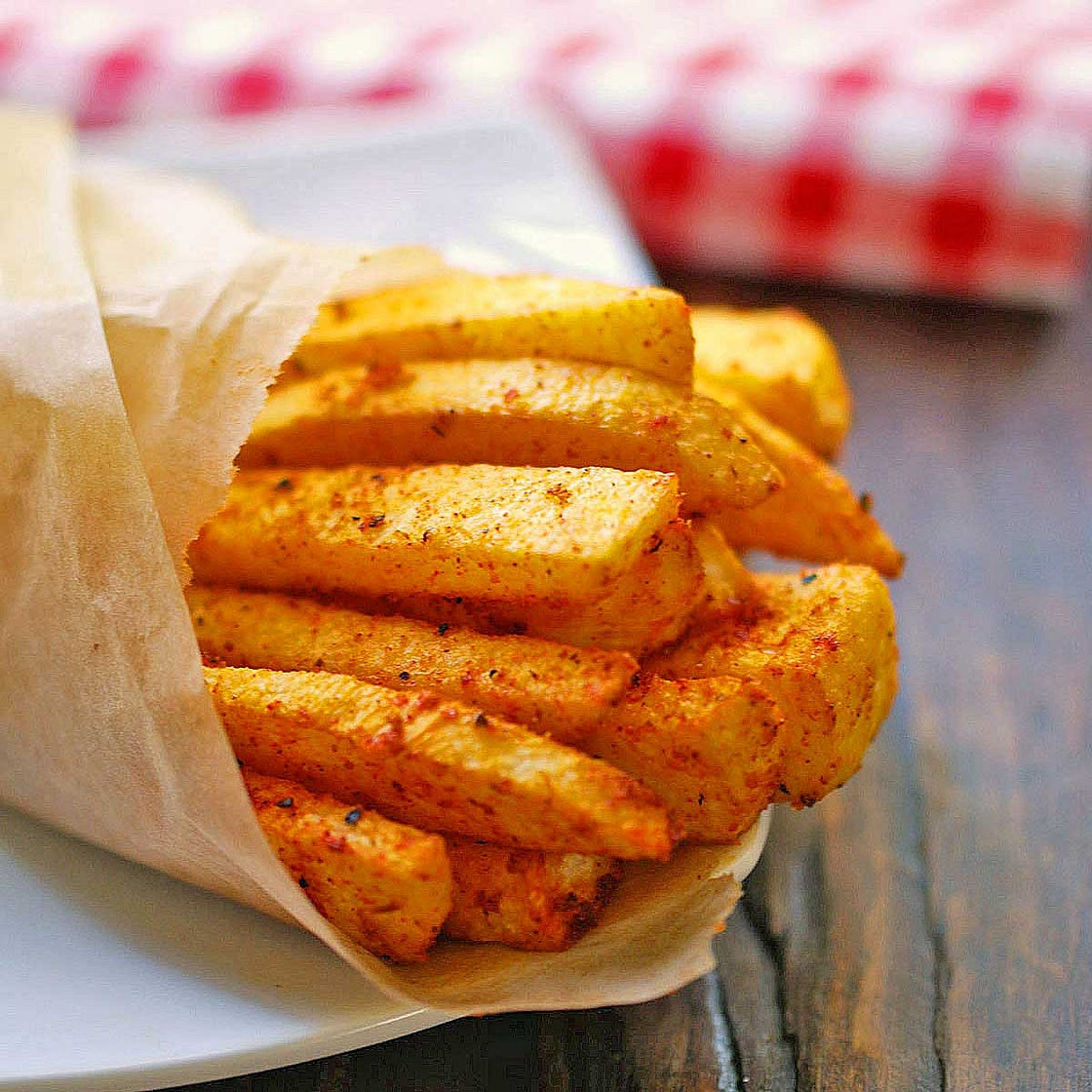 Baked Jicama Fries with Olive Oil and Paprika
