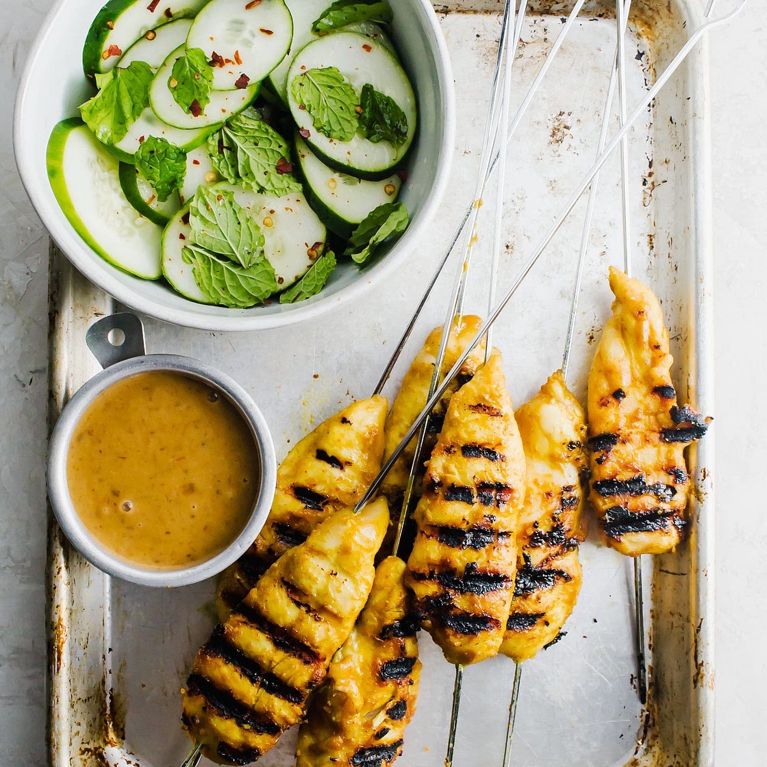 Chicken Satay with Peanut Sauce