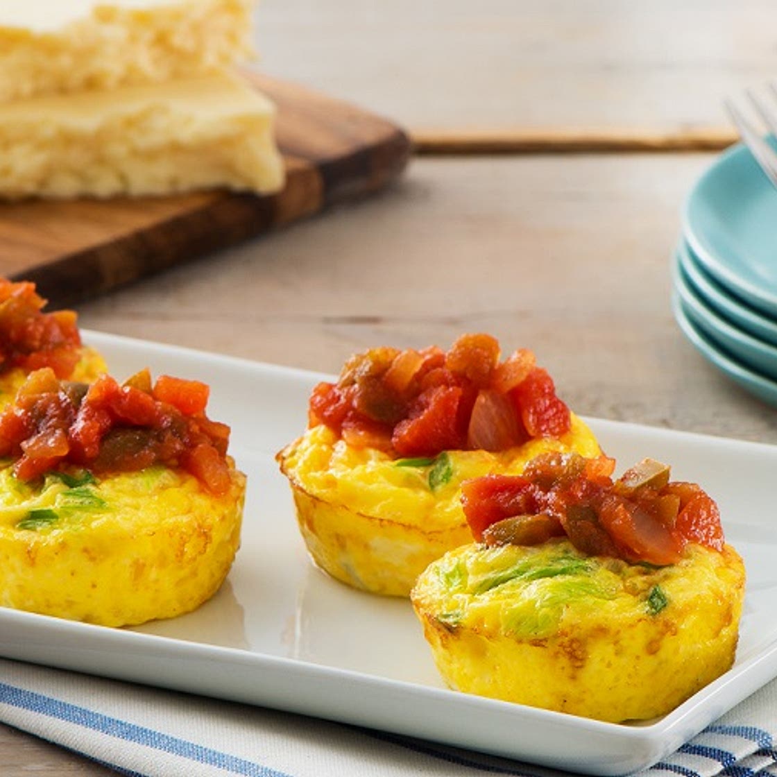 Muffin Tin Frittatas with Salsa