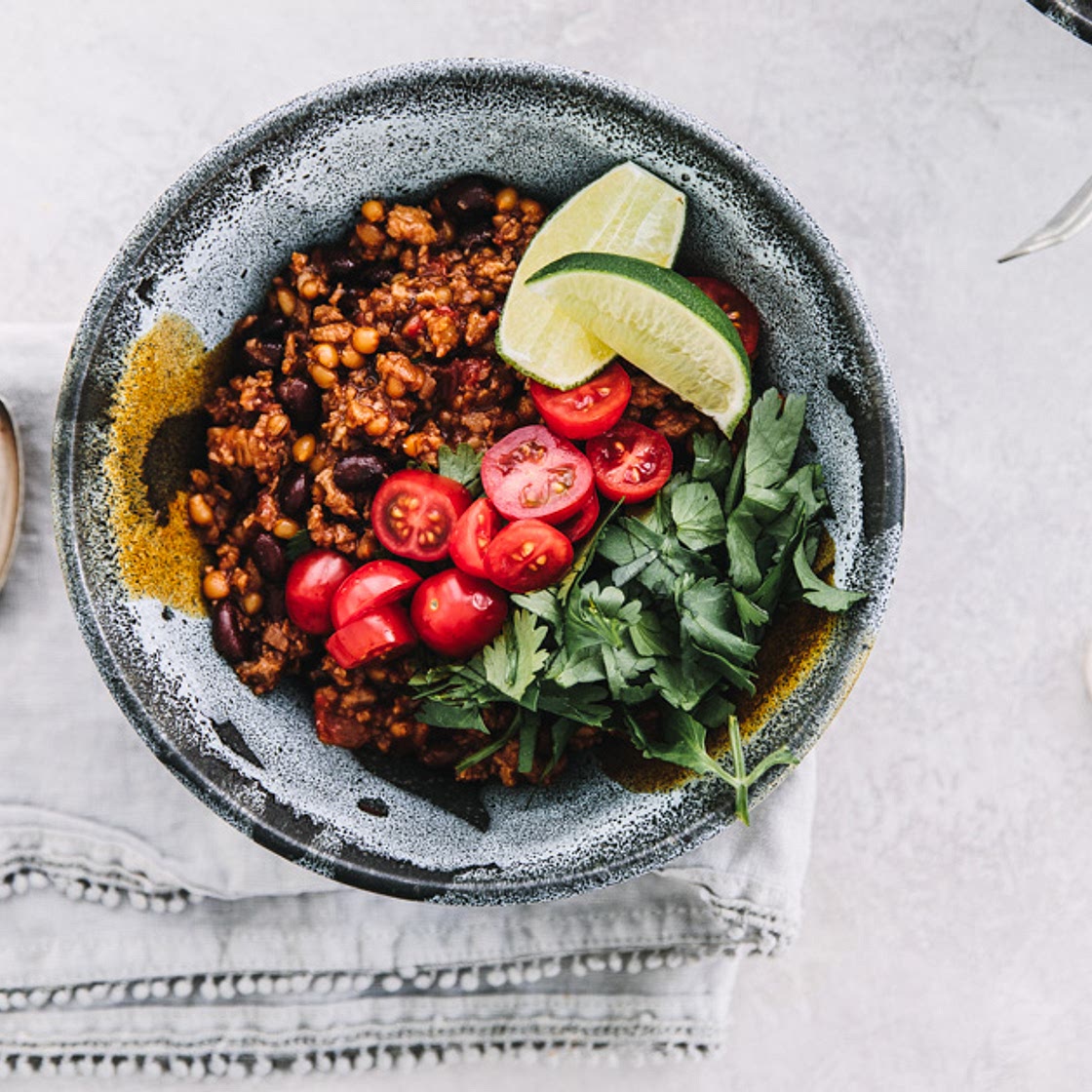 chili végé à la protéine végétale texturée (à la mijoteuse)