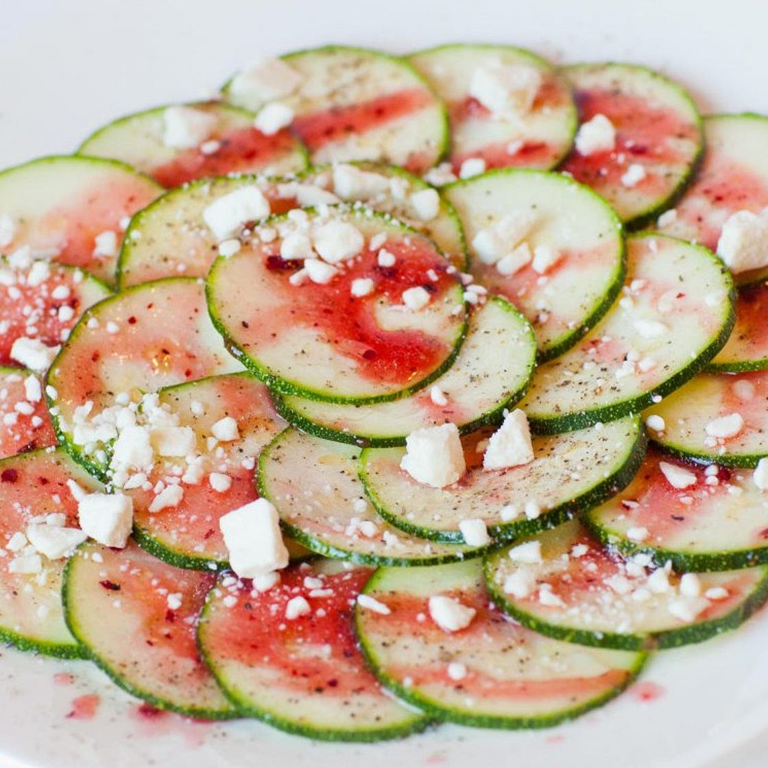 Salade de courgettes au fromage feta