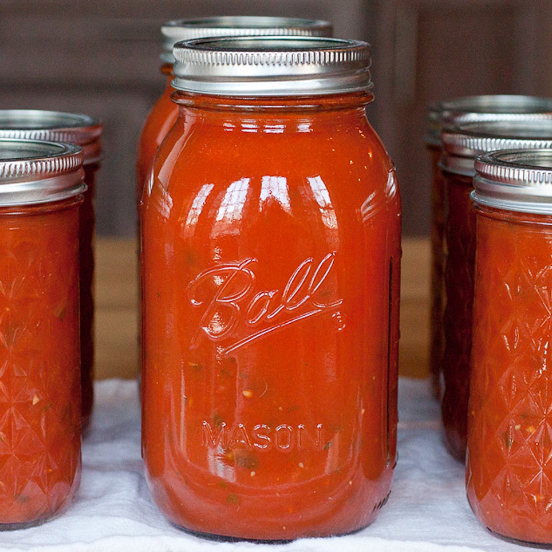 Conserve de sauce marinara maison