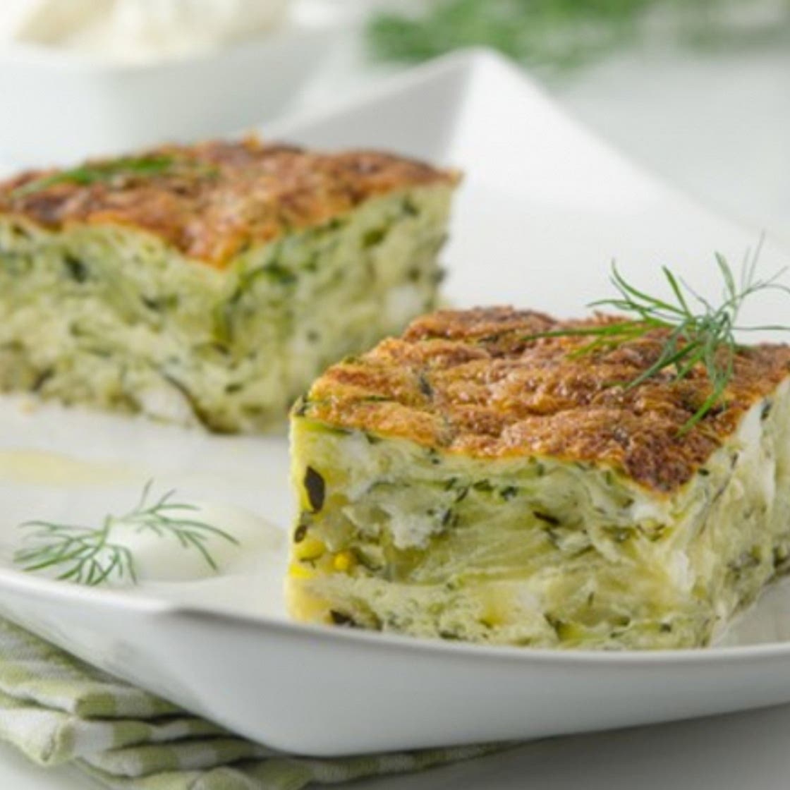 Zucchini-Feta-Auflauf aus der Heißluftfritteuse