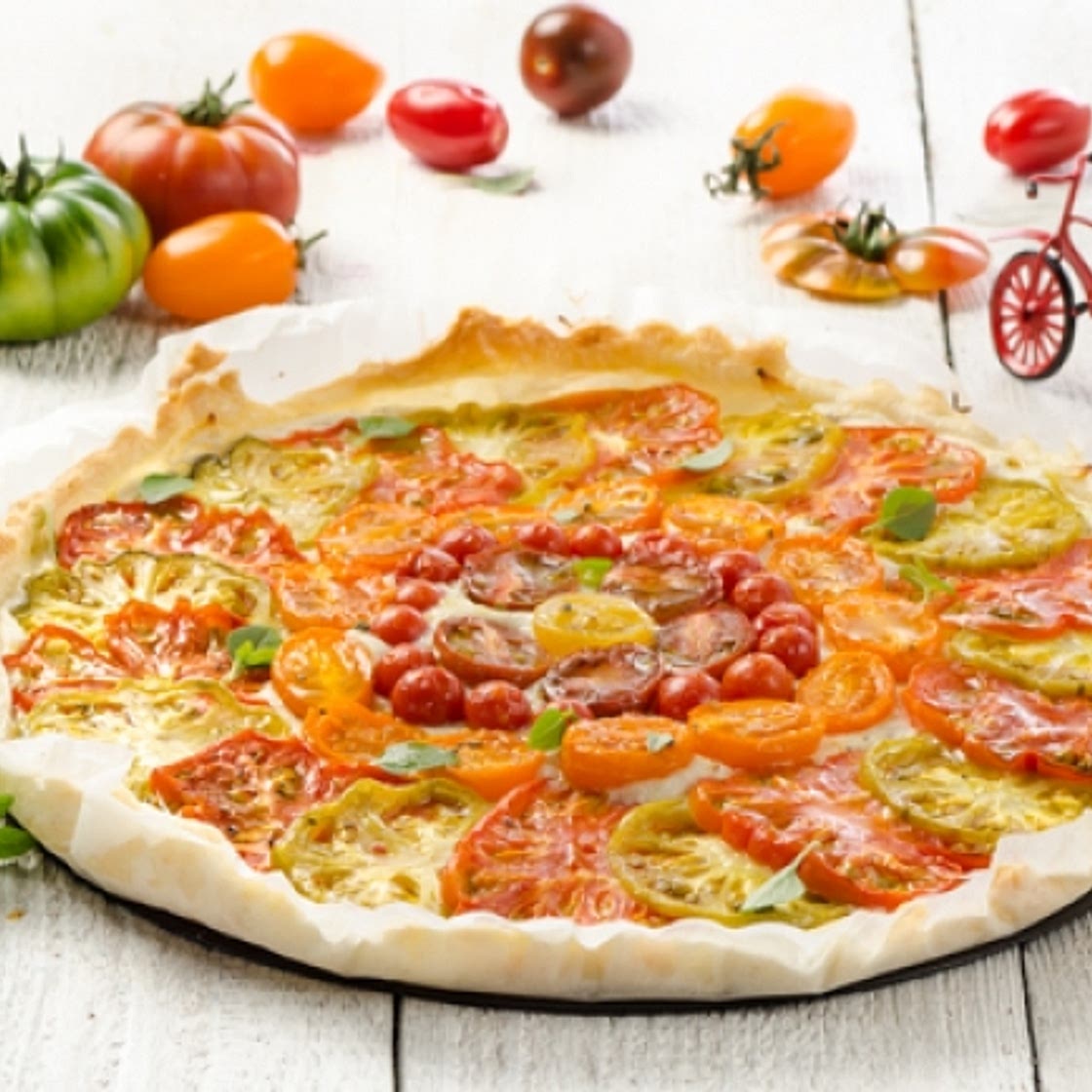 Bunte Paradeiser-Tarte