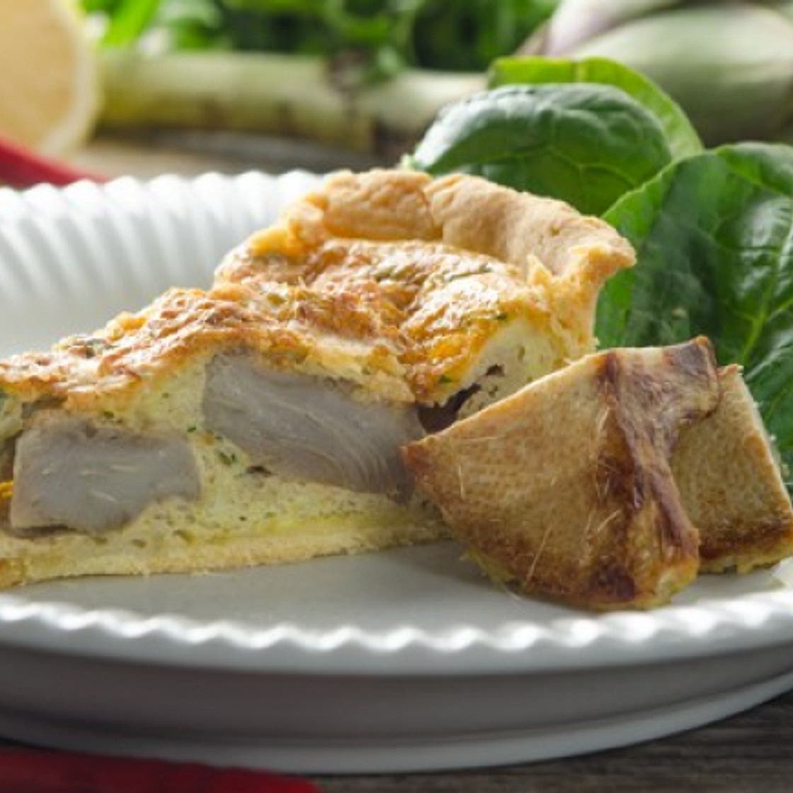 Artischocken-Quiche mit Camembert und Olivenöl