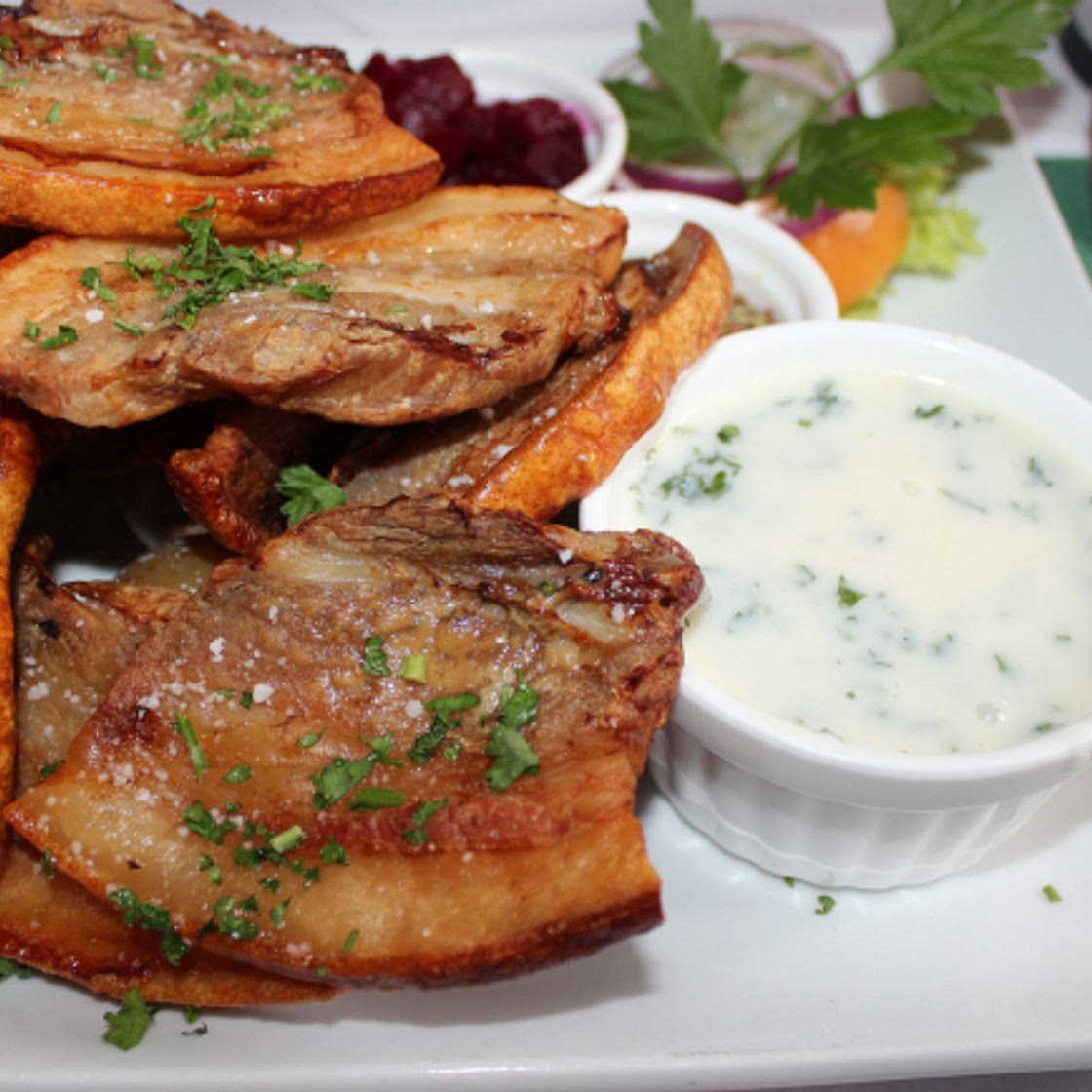 Gebratenes Bauchfleisch