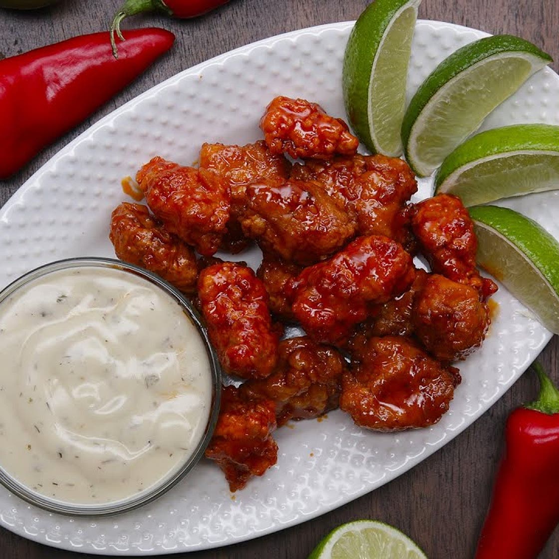 Honey Lime Sriracha Chicken Poppers