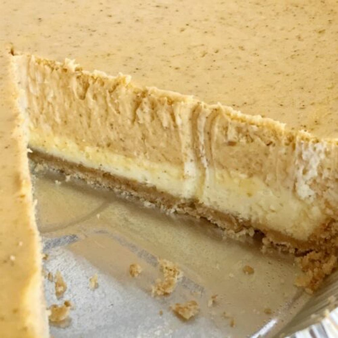 Double Layer Pumpkin Cheesecake Pie