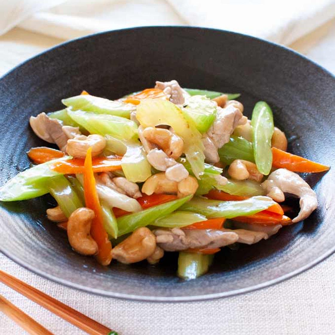 Fried Chicken with Celery