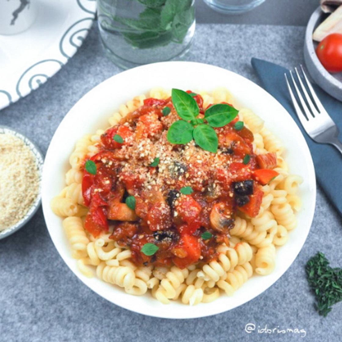 Mediterranean vegetable pasta - Vegan recipe