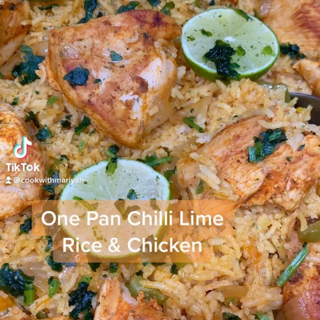 One pan chilli like chicken and rice 